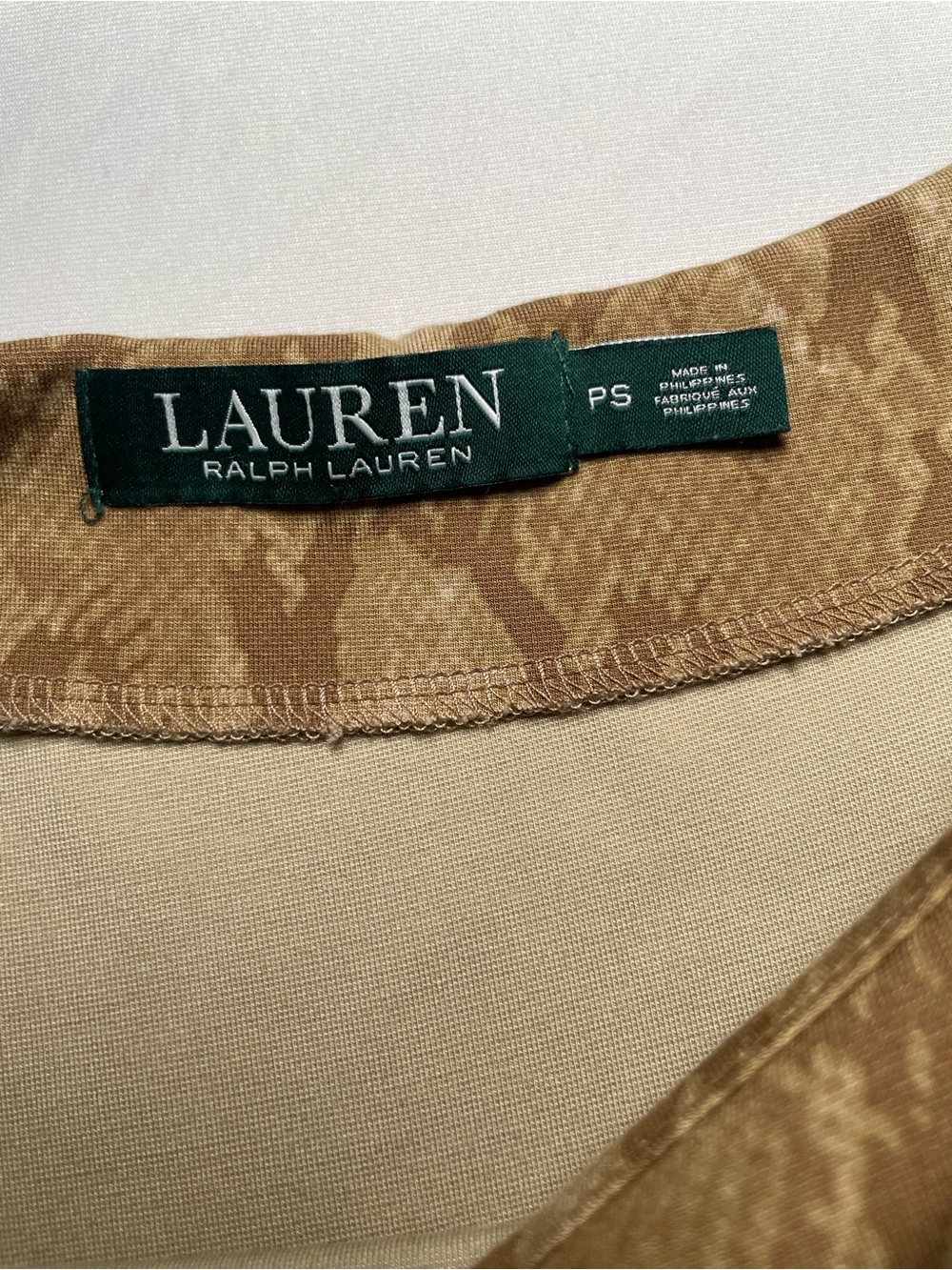 LAUREN RALPH LAUREN Ponte Stretch Python Snake Print Dress Petite Small - Picture 4 of 7